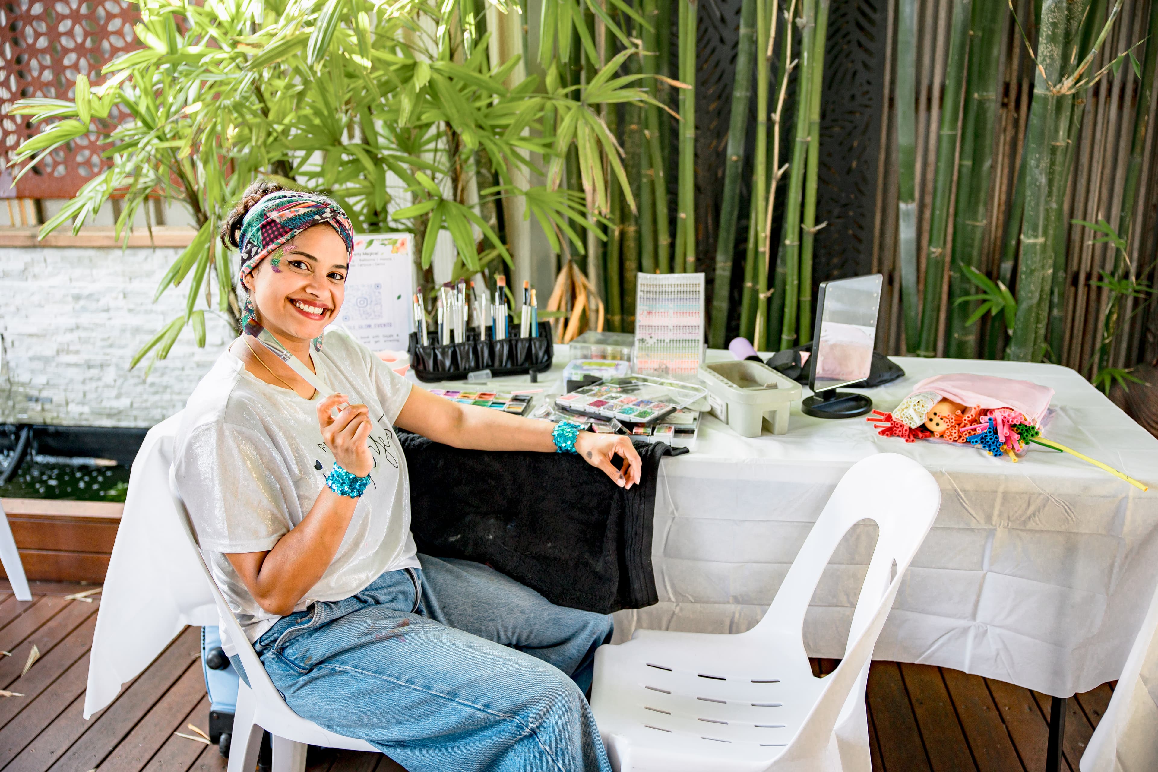 Face painting artistry that stops crowds